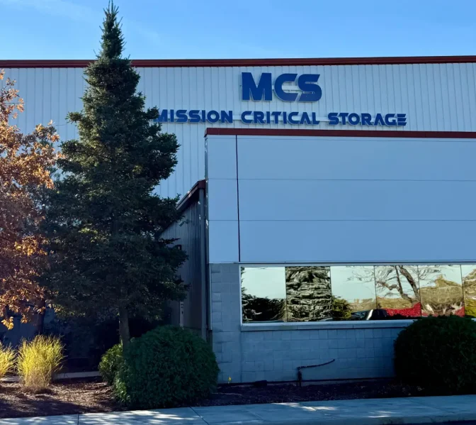 Mission Critical Storage’s 85,000 sq ft indoor facility on 14 acres for secure equipment storage in Crete, Illinois